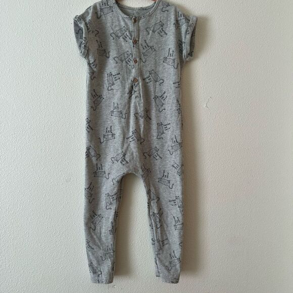 Art Class Gray Another Day Chillin’ Jumpsuit 4 t Gray - Picture 1 of 7